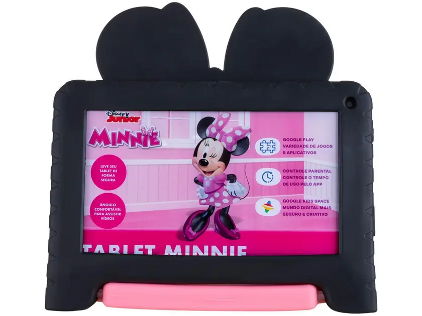 Tablet Multilaser Minnie Mouse NB414 Preto 64GB Wi-Fi Tablet Multilaser Minnie Mouse NB414 Preto 64GB Wi-Fi