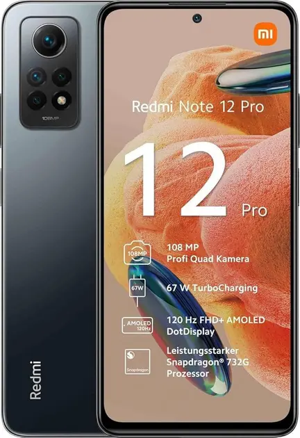 Xiaomi Redmi Note 12 4G 256GB 8GB RAM Cinza Dual Chip Xiaomi Redmi Note 12 4G 256GB 8GB RAM Cinza Dual Chip